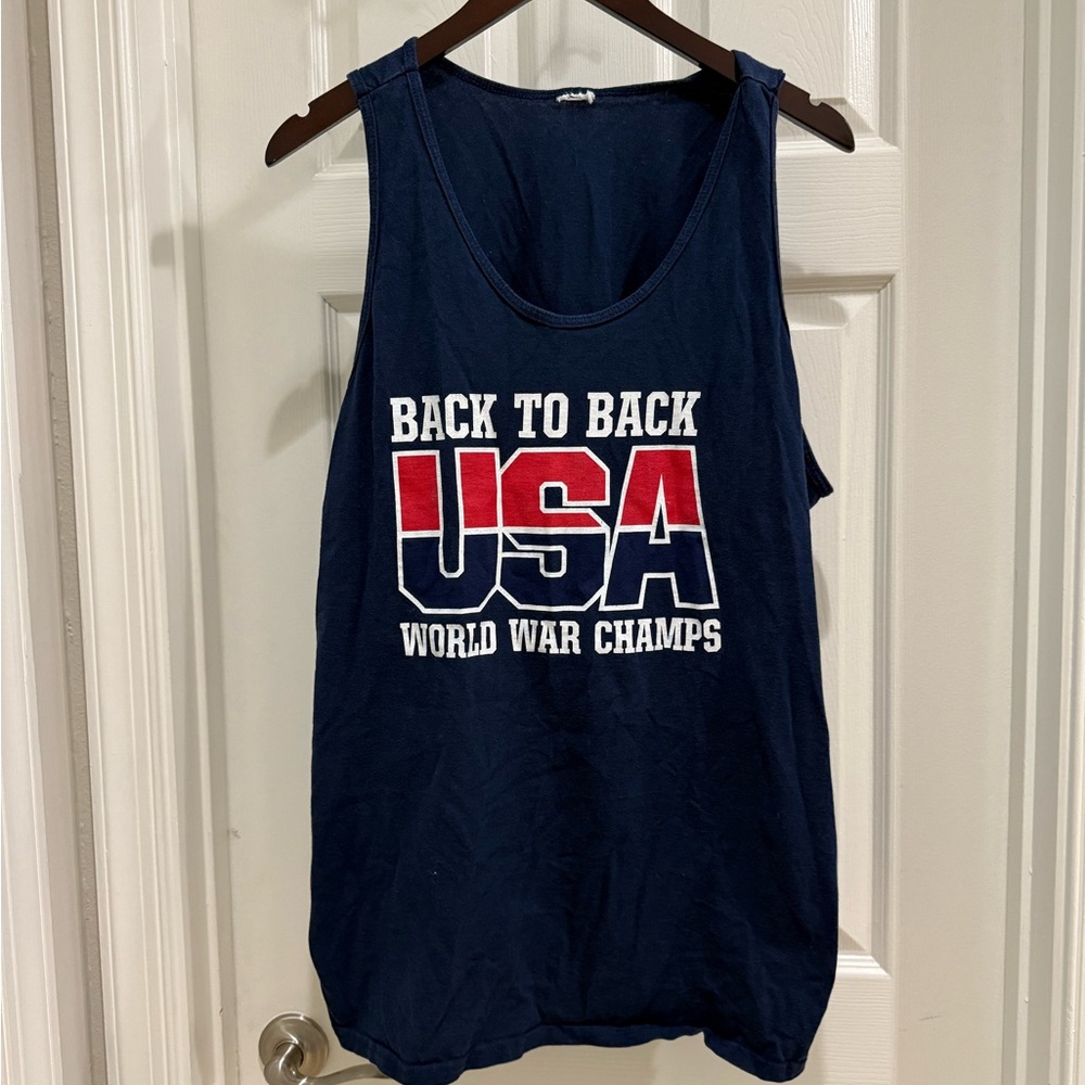 Barstool Sports Team USA Back to Back World War Champs Men's Tank Top